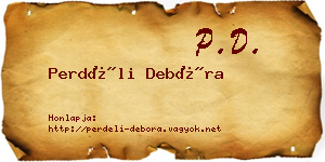 Perdéli Debóra névjegykártya